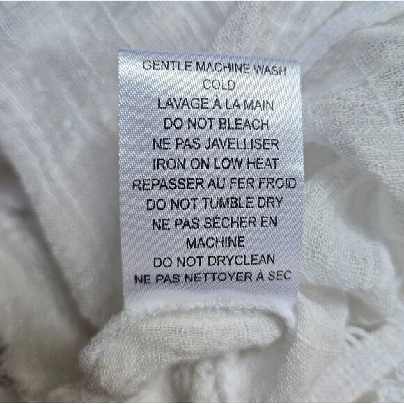 MUCHE ET MUCHETTE Boho Gauze Cover Up Cottagecore Open Sides Semi Sheer Beach - Picture 9 of 9